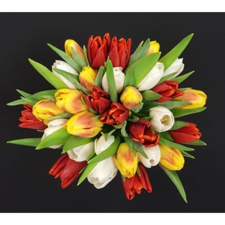 AGATHE TULIPE BOUQUET DE 30 TIGES ASSORTIES